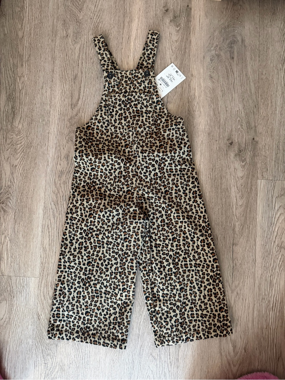 Zara Leopard Print Kids Overalls - Brown & Black
